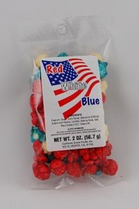 Candied Red White Blue Popcorn